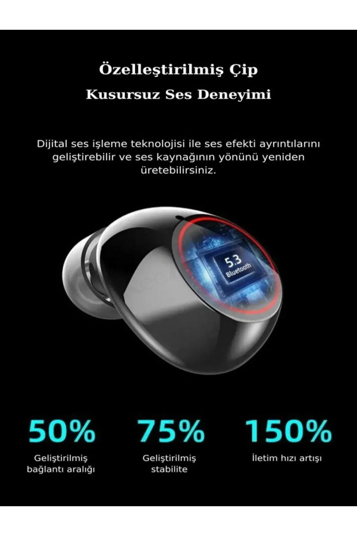 M88 Plus Şarj Göstergeli Powerbank Özellikli Bluetooth Kablosuz Kulakiçi Kulaklık Siyah